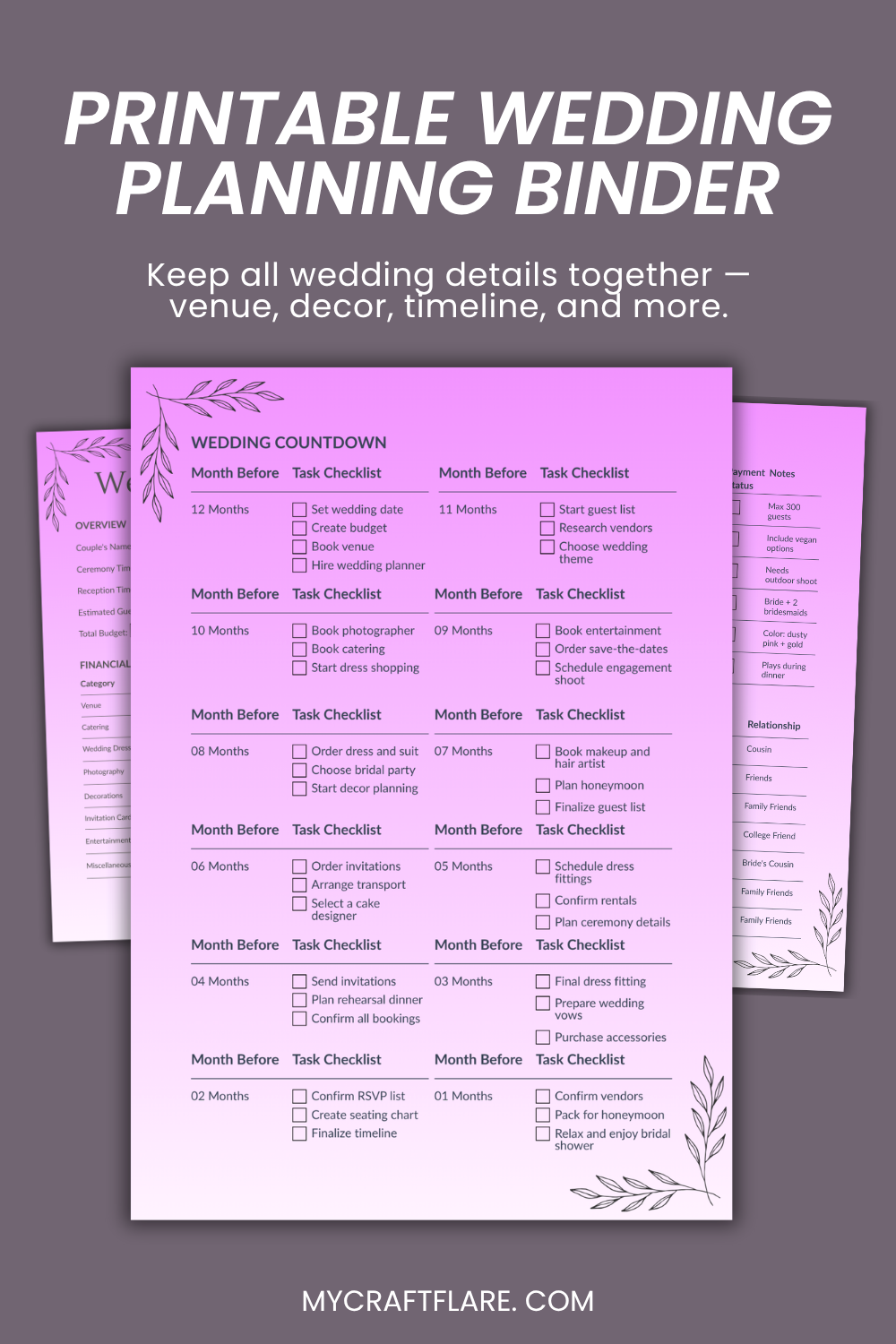 Wedding Planning Binder: Download Your Dream Timeline Today