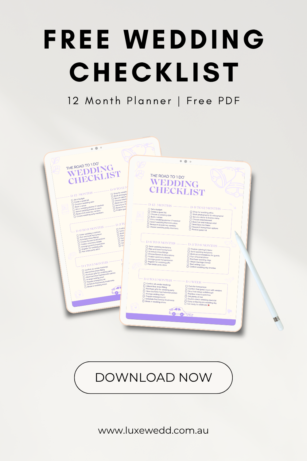 6-Month Wedding Countdown: Simplify Your Planning with a FREE Checklist