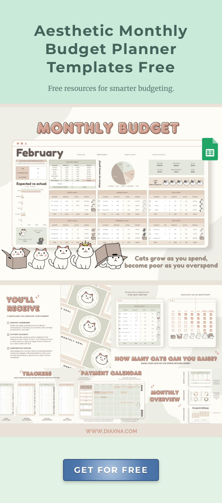 Instant Monthly Budget Planner Templates (Free!)