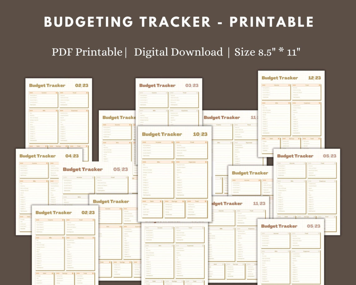 Printable Monthly Budget Tracker: Manage Your Finances with Ease