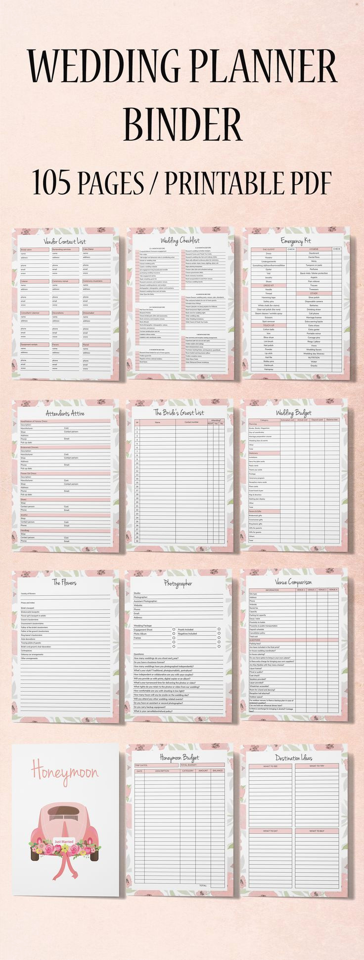 Wedding Planning Cheat Sheet: Instant 118-Page PDF Guide