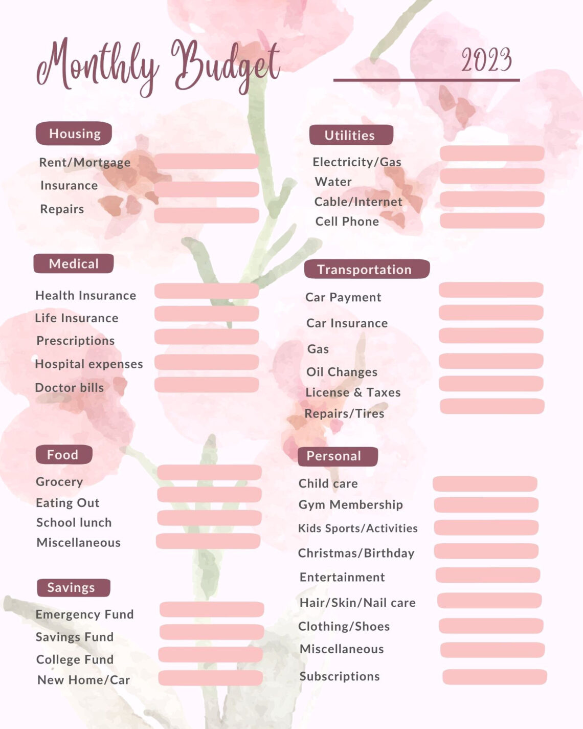 Master Your Finances with a Free Monthly Budget Template