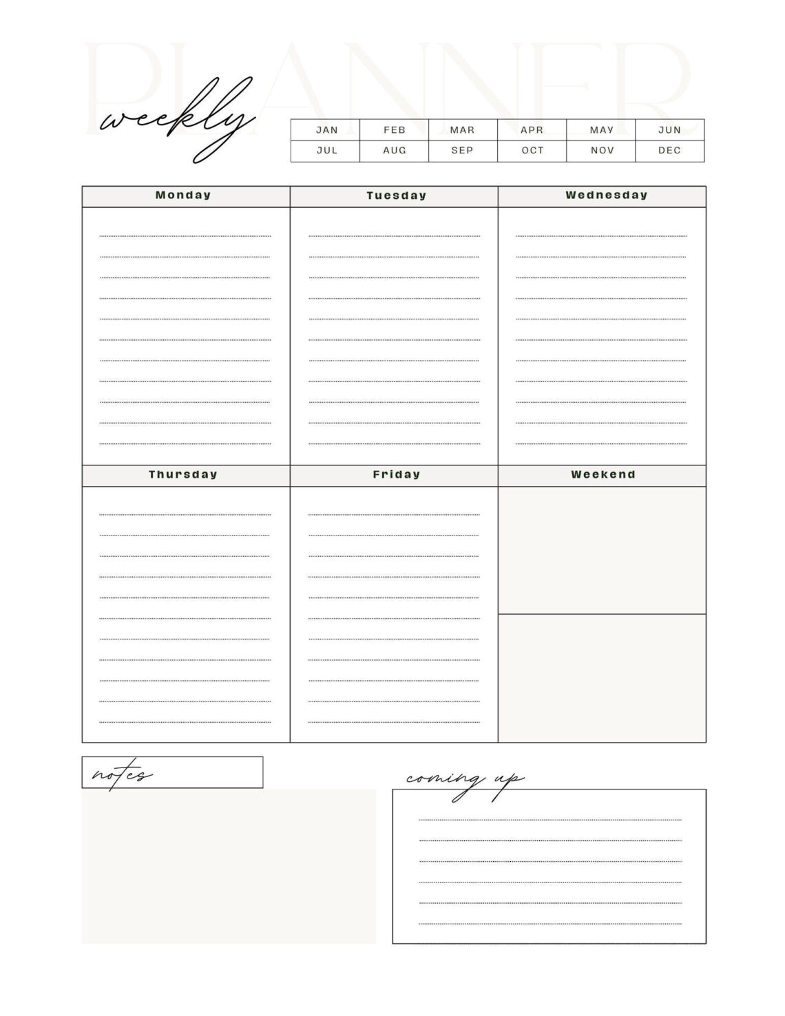 Start Your Minimalist Year: 2024 Weekly Planner