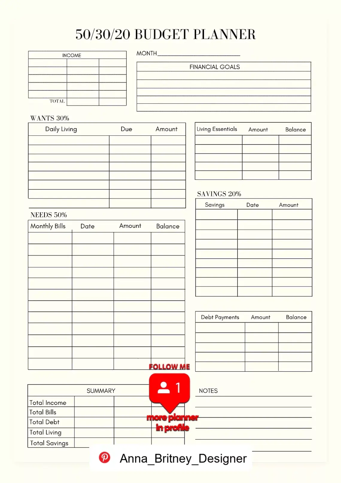 Take Control of Your Finances with This Simple 50/30/20 Budget Tracker