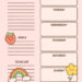 Adorable Weekly Planner Template for Achieving Your Goals