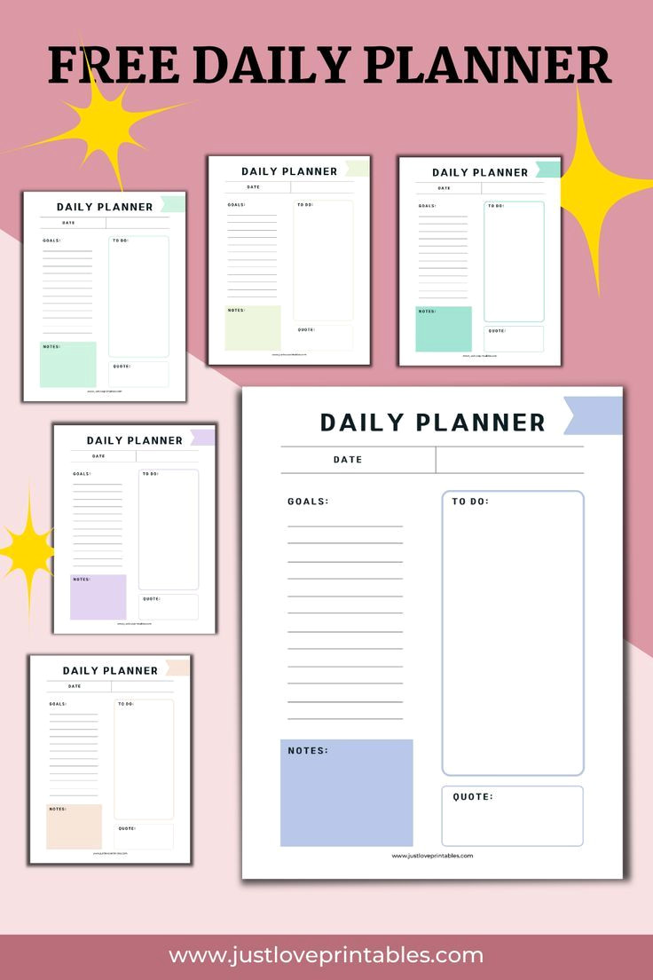 Plan Your Day: Free Printable Daily Organizer