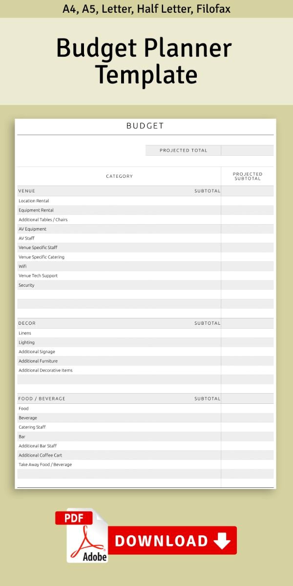 Simple Budget Planner Template — Create a Stress-Free Budget Today