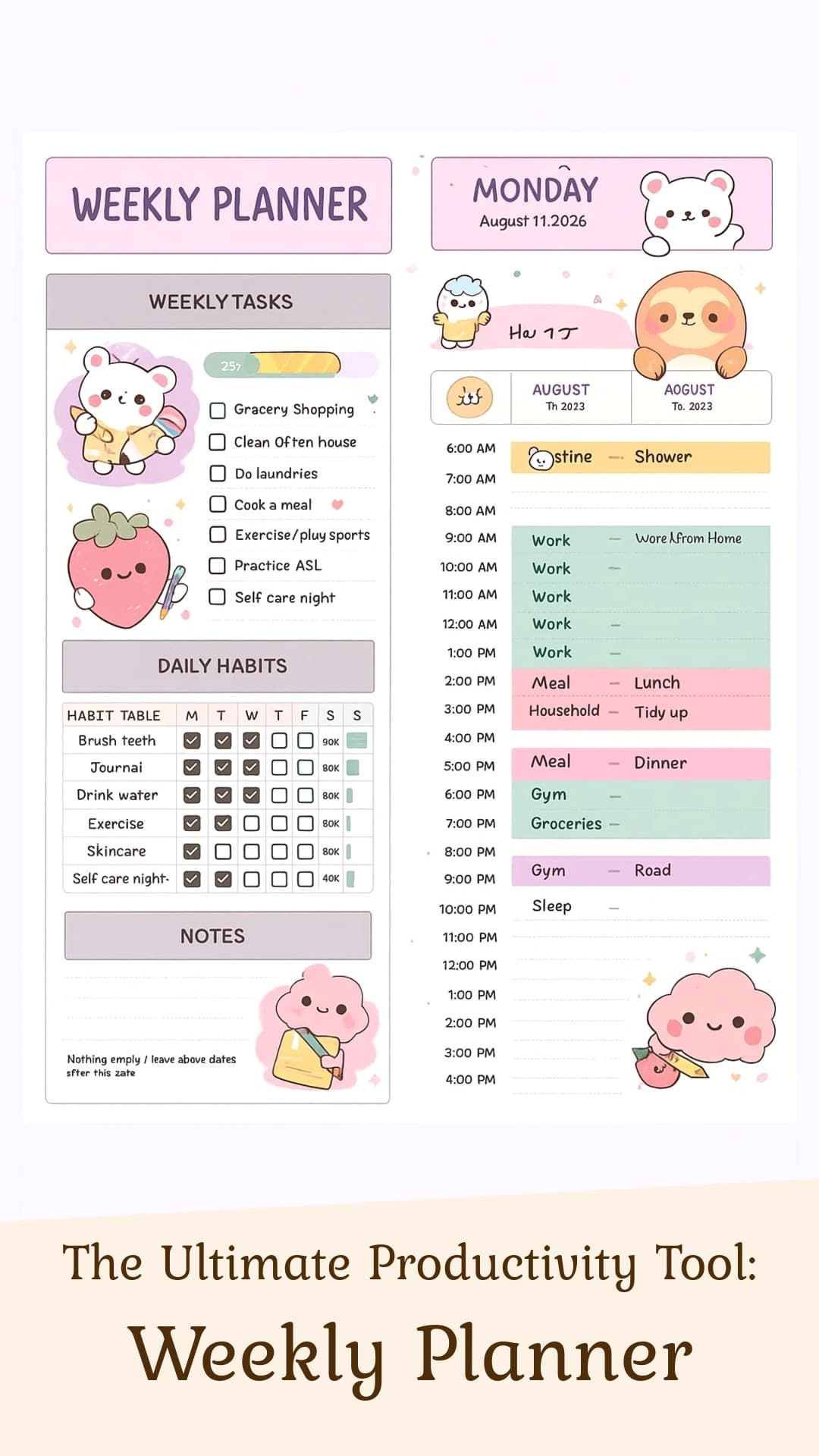 Delight Your Week: Ultimate Planner for Happy Days