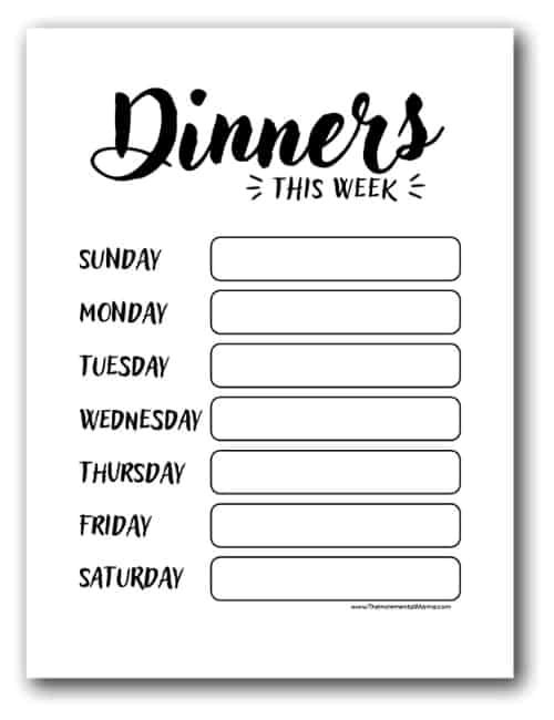 100+ Free Meal Planners for a Sanity Savvy Kitchen