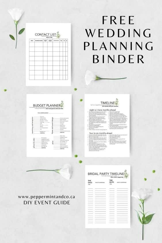 Dream Wedding on a Dime: Free DIY Planning Templates
