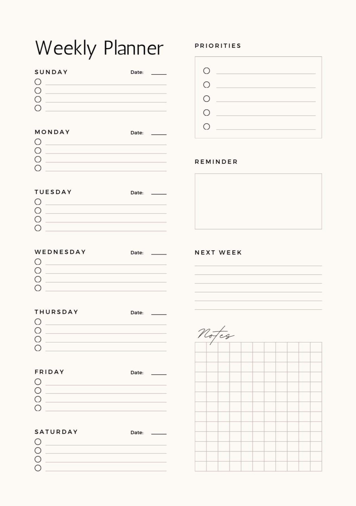 Boost Productivity in 5 Minutes with Our Printable Planner