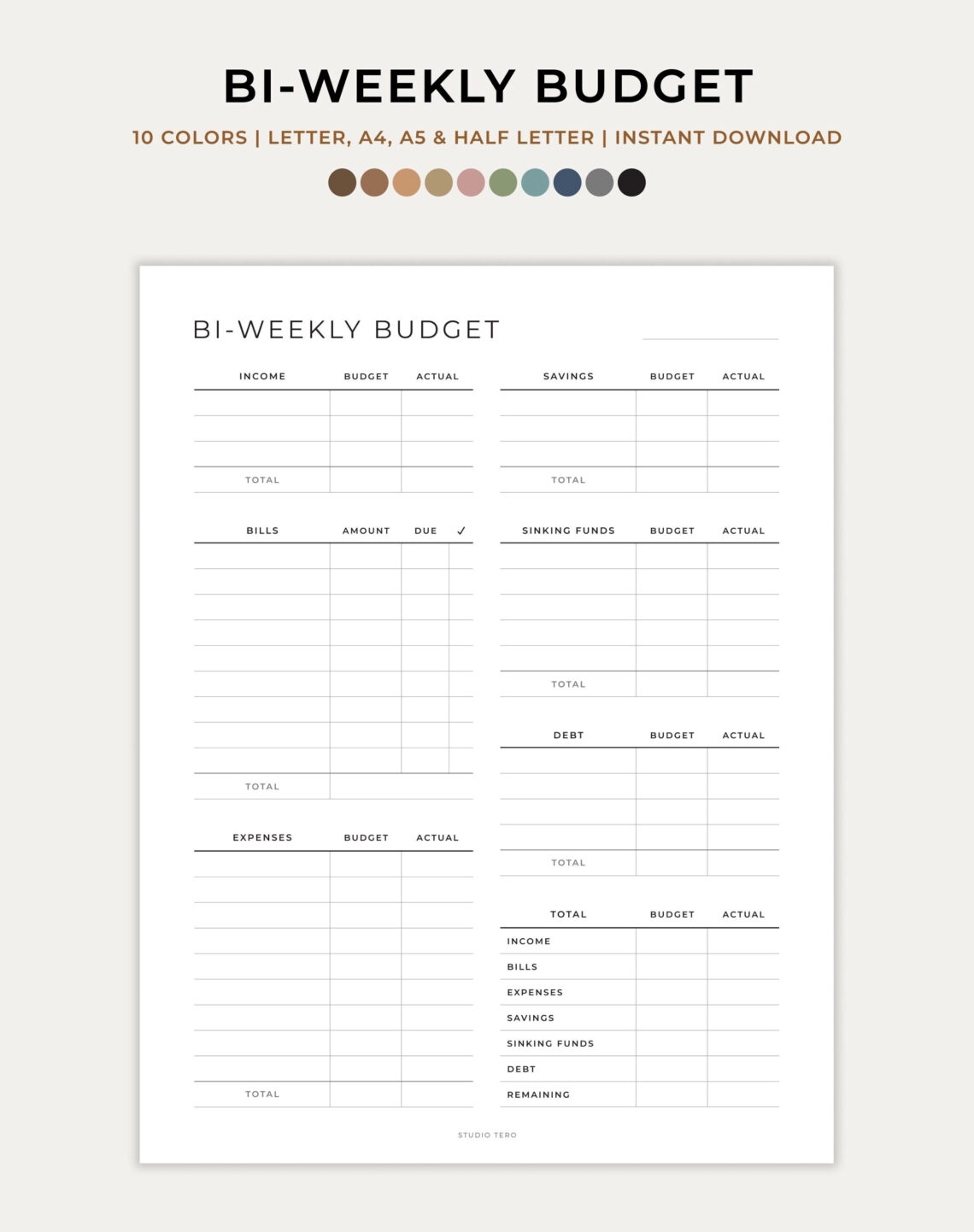 Create a Stress-Free Budget Plan in Minutes With Our Free Biweekly Printable!