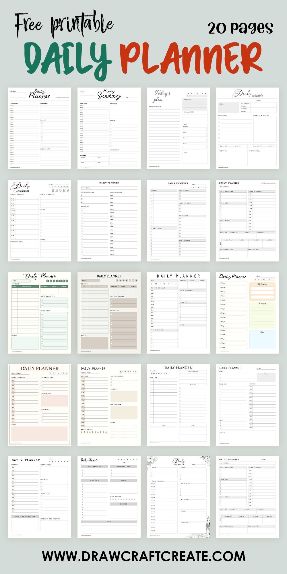 20 Free Printable Planners to Supercharge Your Day
