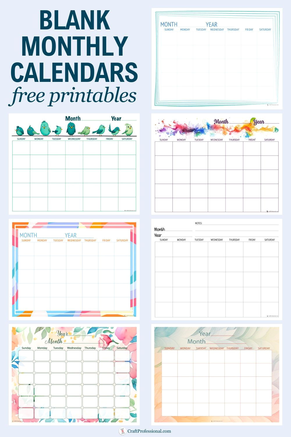 10 Free Printable Calendars