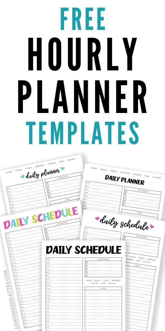 Free Hourly Planner Templates You’ll Love