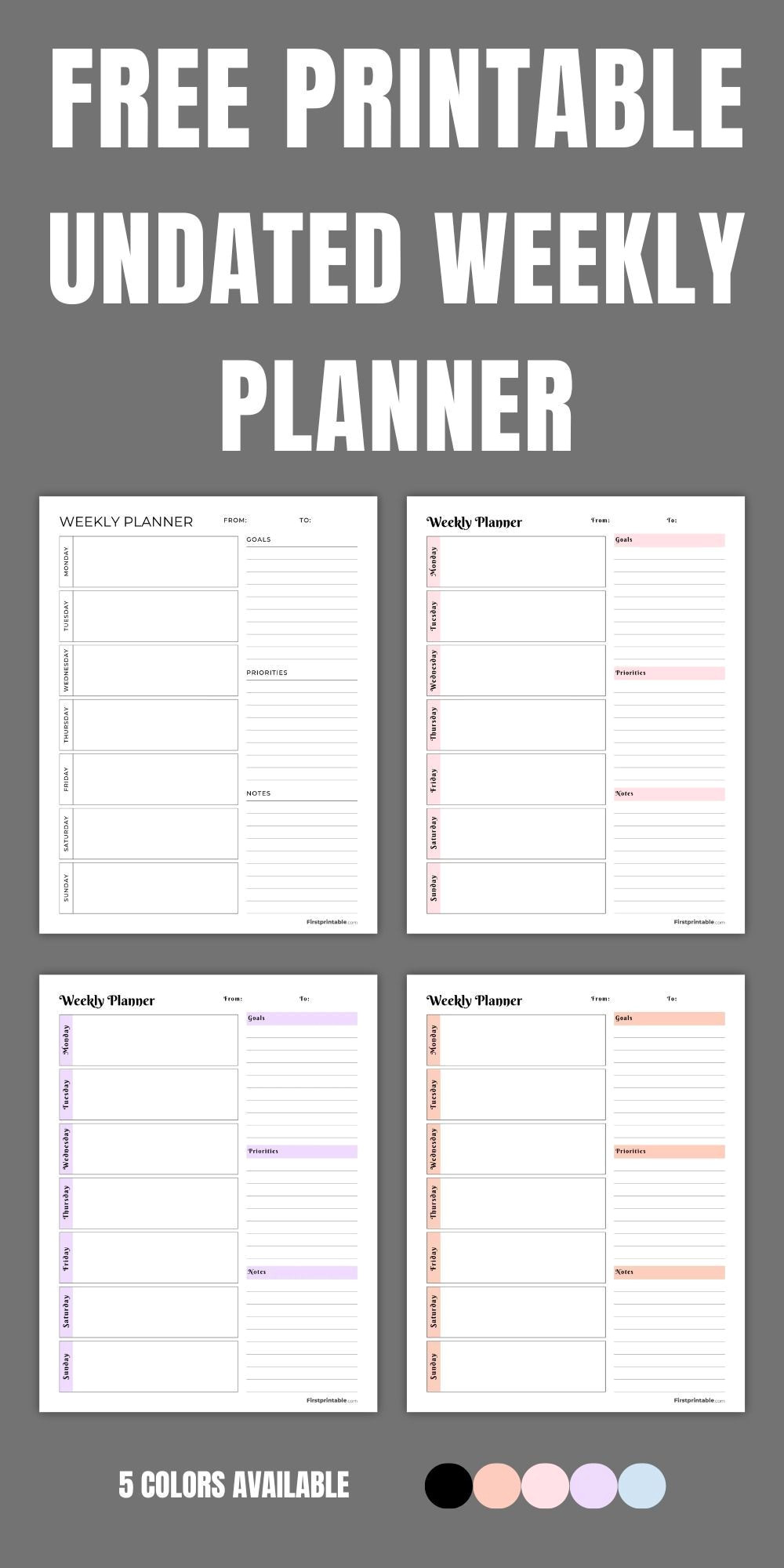 Free Weekly Planner: Instantly Organize Your Life