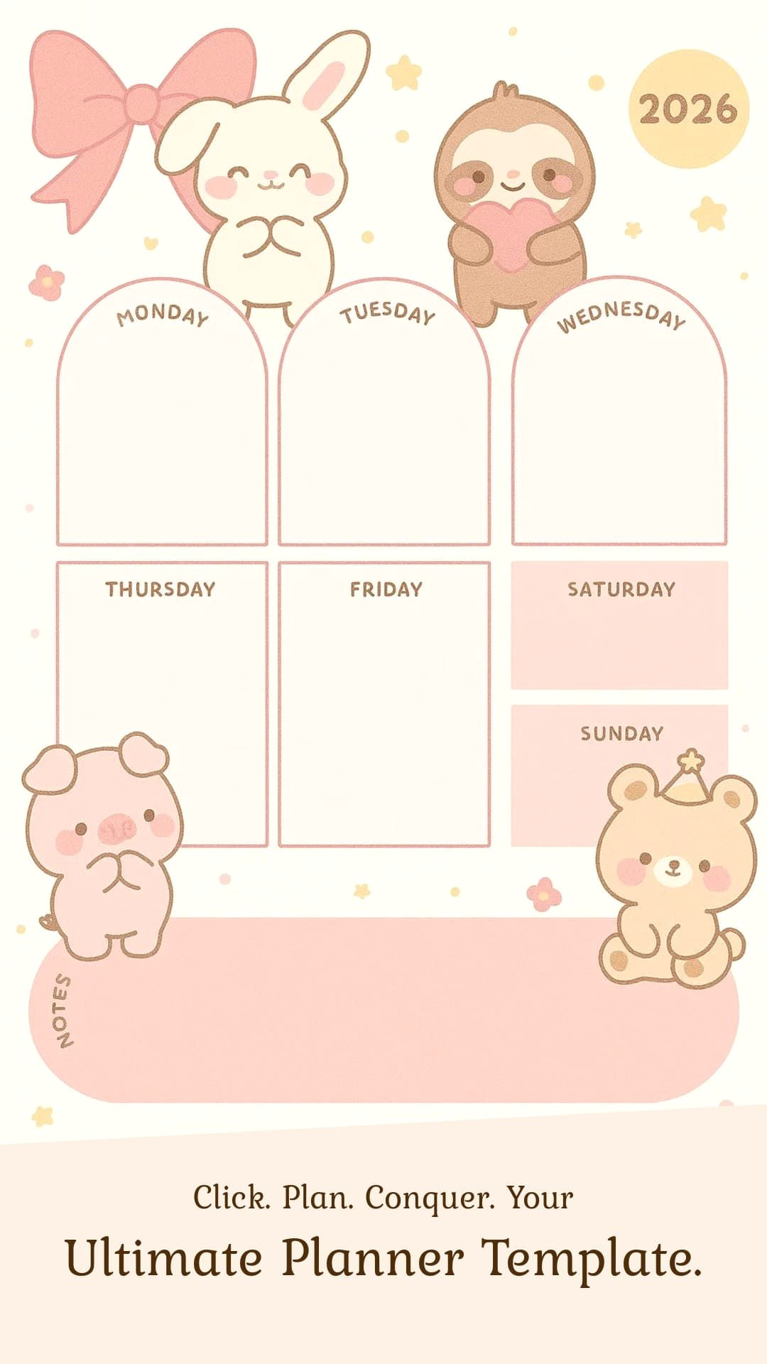 Pink Planners for Creative Souls Weekly Planning Template