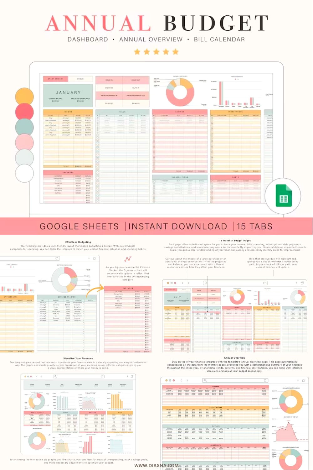 Create a Custom Annual Budget Spreadsheet in Google Sheets