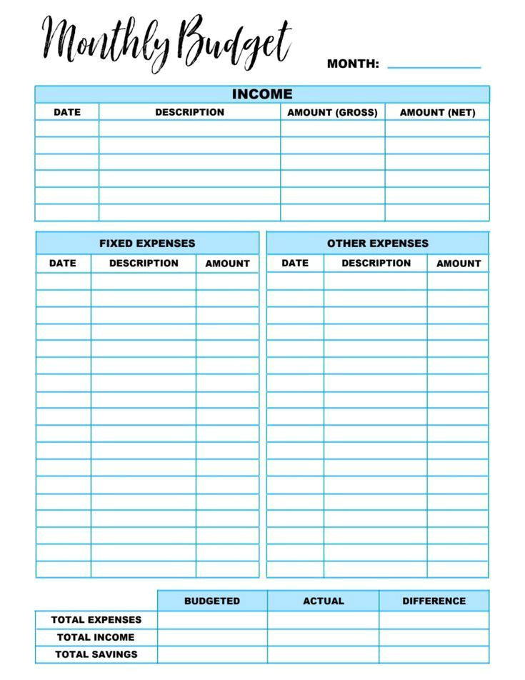 Create a Simple Monthly Budget in 5 Minutes