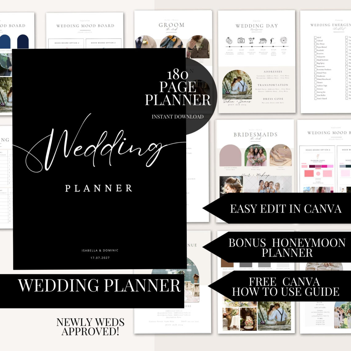 Plan Your Dream Wedding with This Editable Canva Bundle