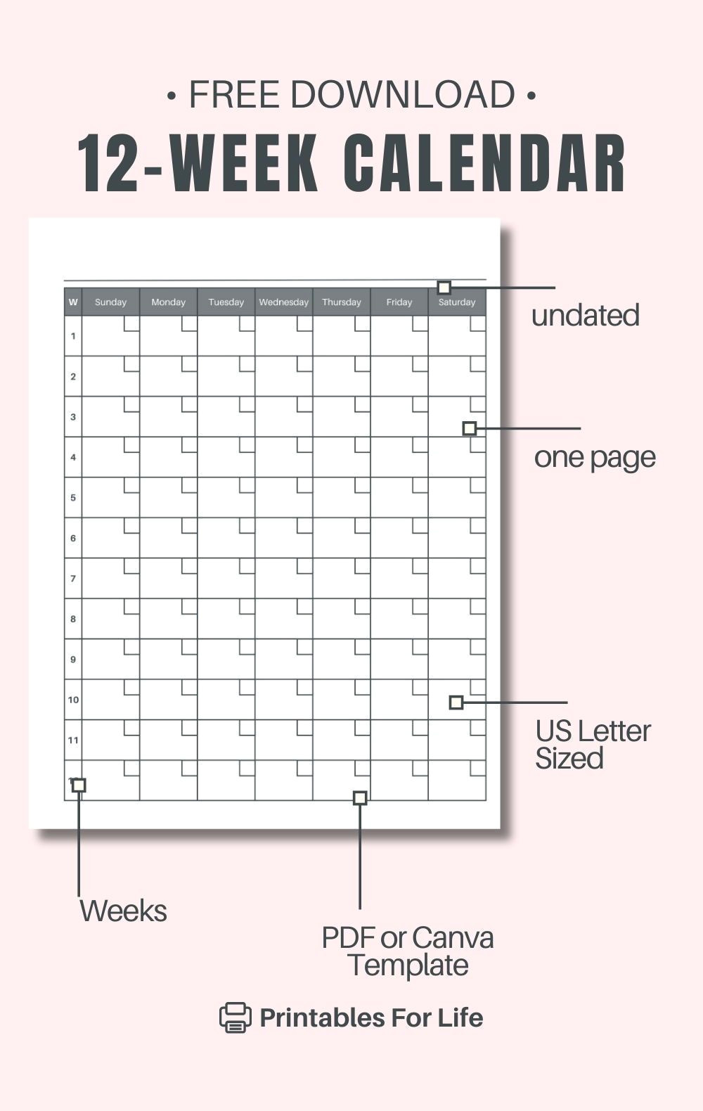 Quick Start Your Goals with This 12-Week Undated Planner