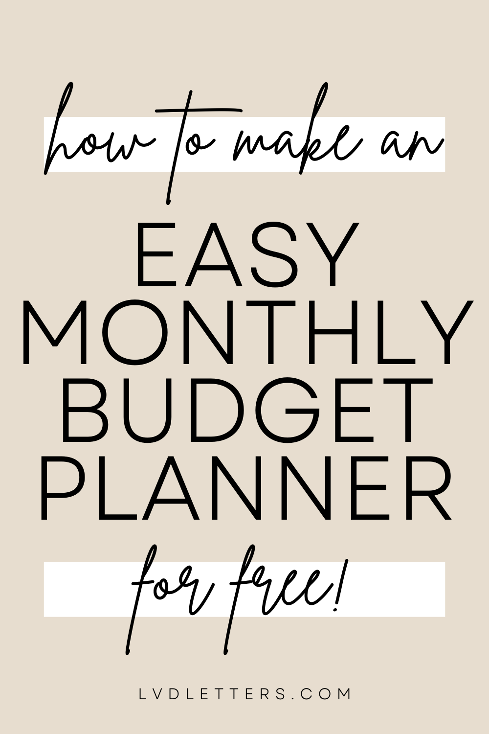 Simple & Free Budget Planner in Minutes