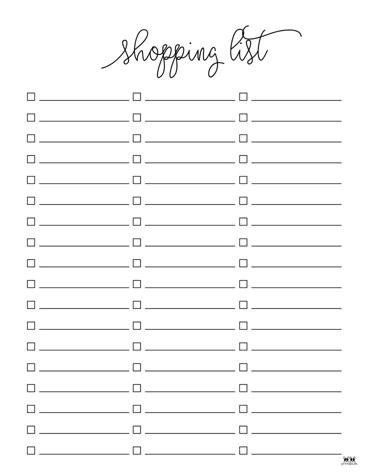 Plan Your Grocery Runs with a Free Shopping List!