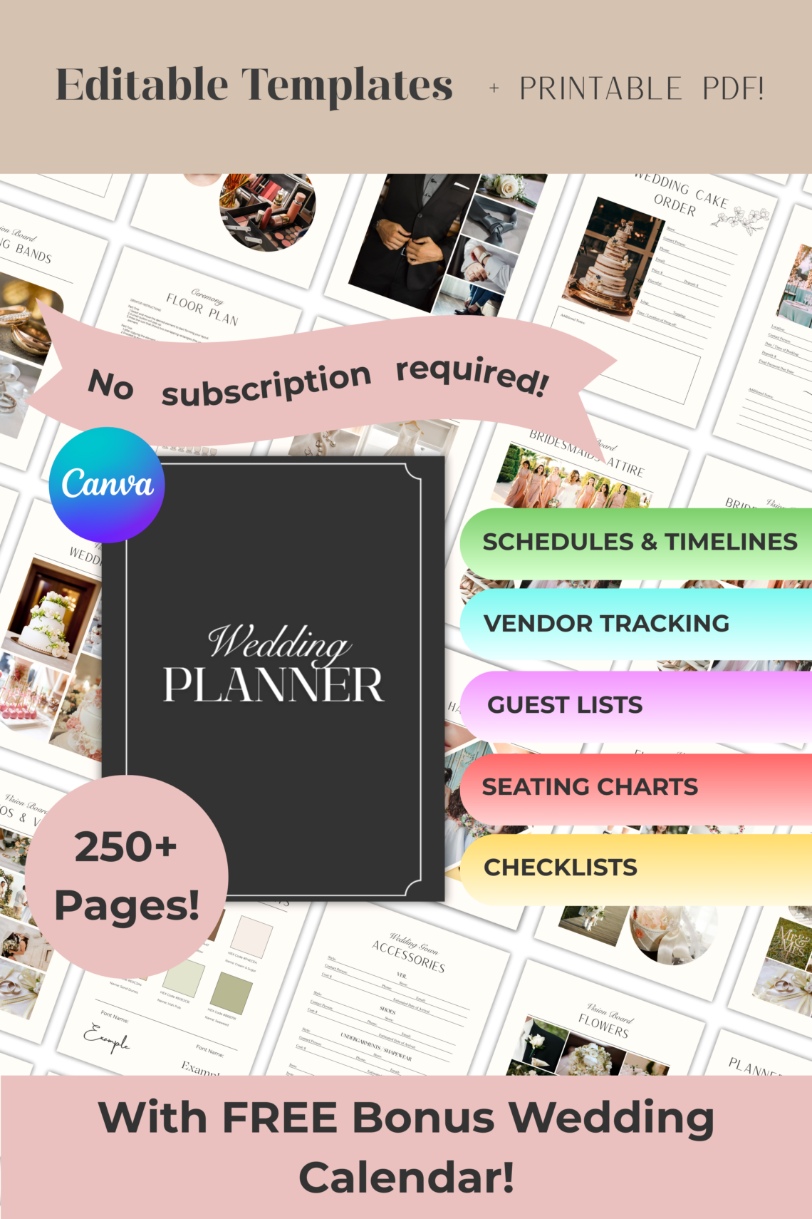 Plan Your Dream Wedding in Style with This FREE 250+ Page Planner