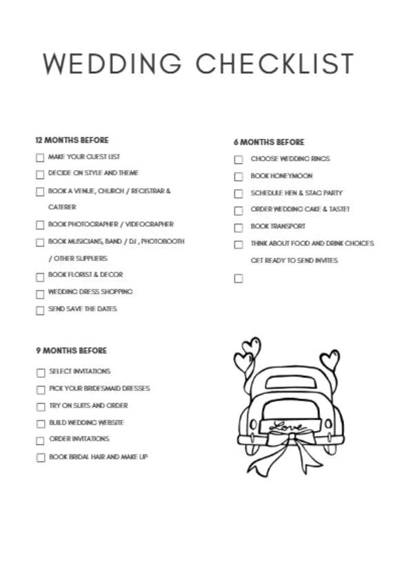 Plan Your Dream Wedding with Our FREE Printable Checklist