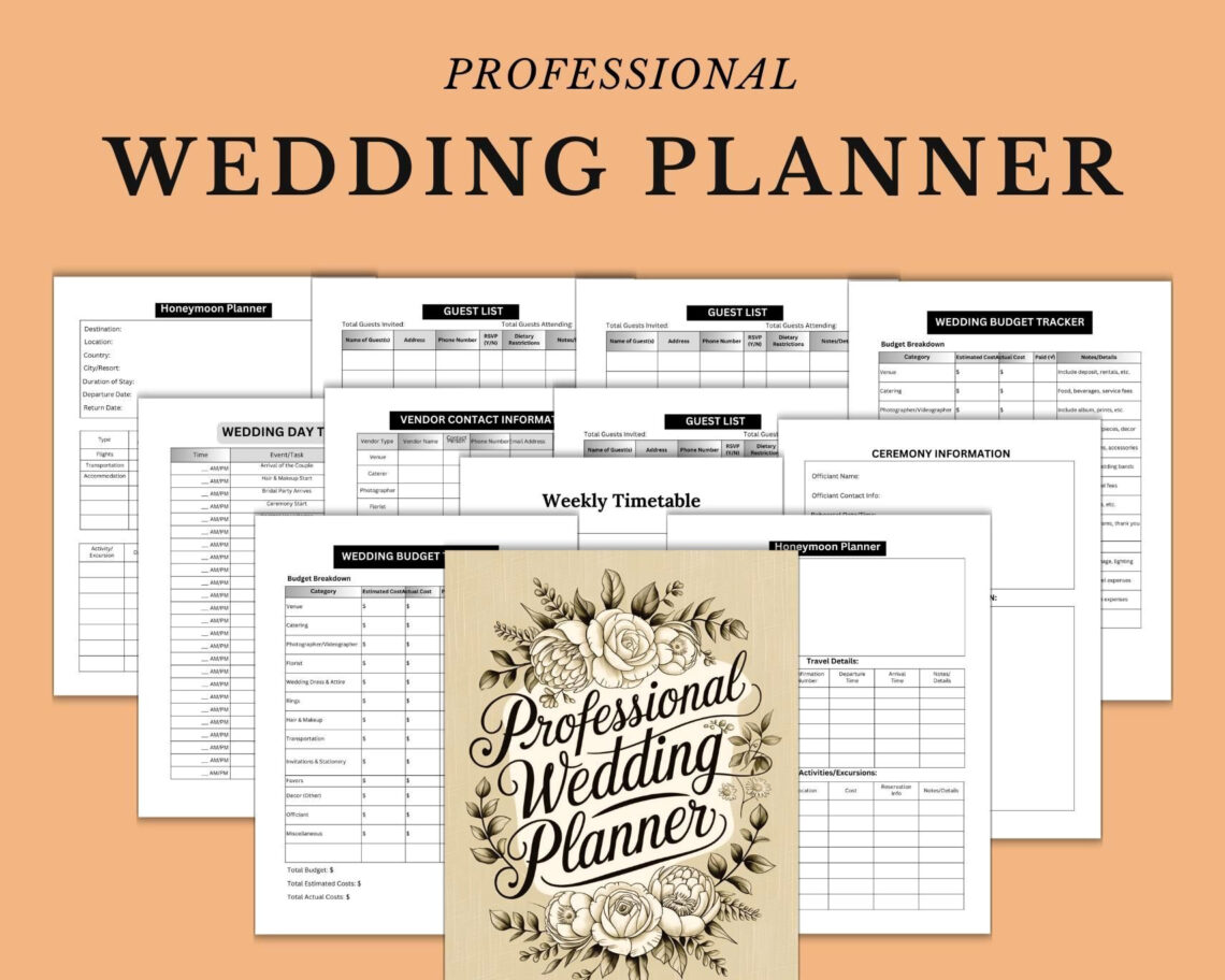 Plan Your Dream Wedding in 120 Elegant Pages