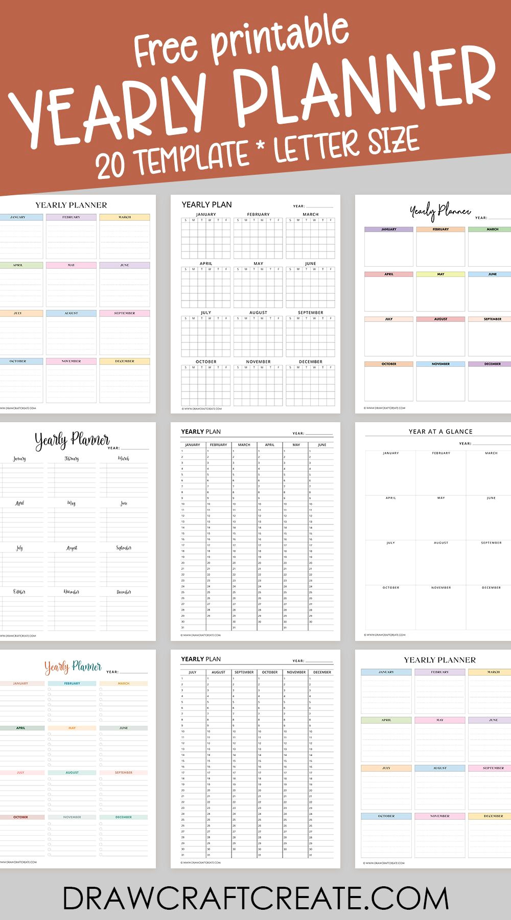 20 Free Printable Planner Templates for a Stress-Free Year