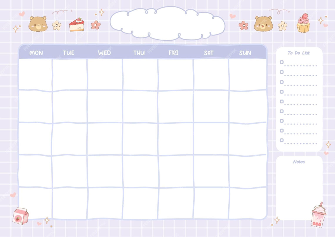 Pastel Chic Monthly Planner
