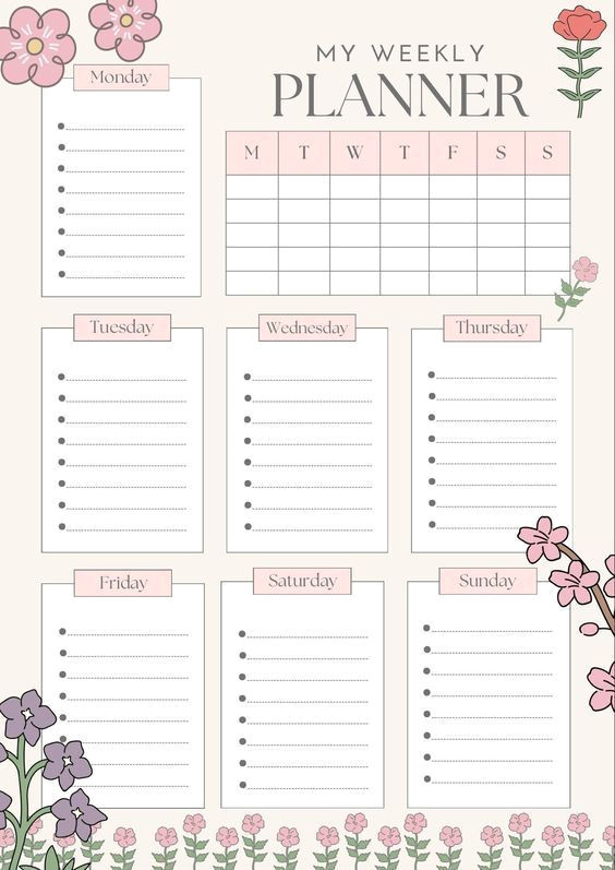 Instant Download: Free Weekly Planners for Your iPad