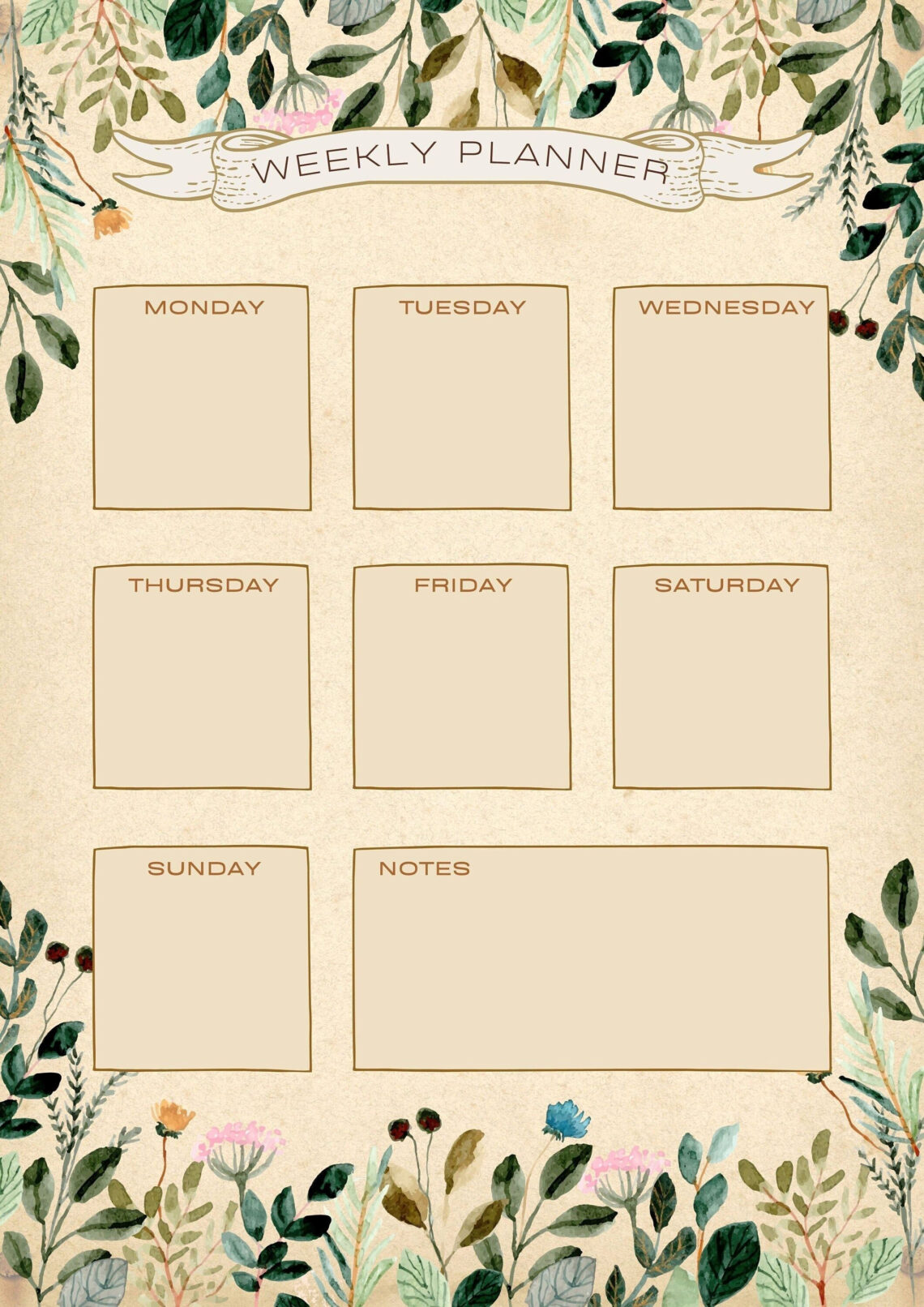 Plan Beautiful Weeks with a Free Floral Planner