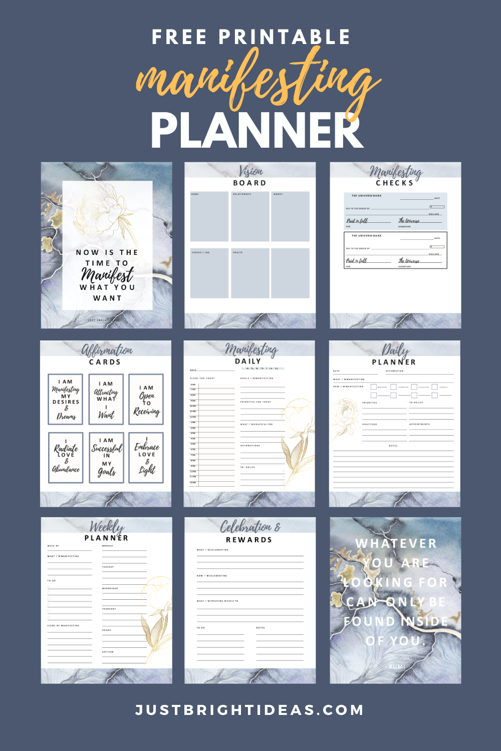 Unleash Your Manifestations: Daily Planner for Goals & Intentions