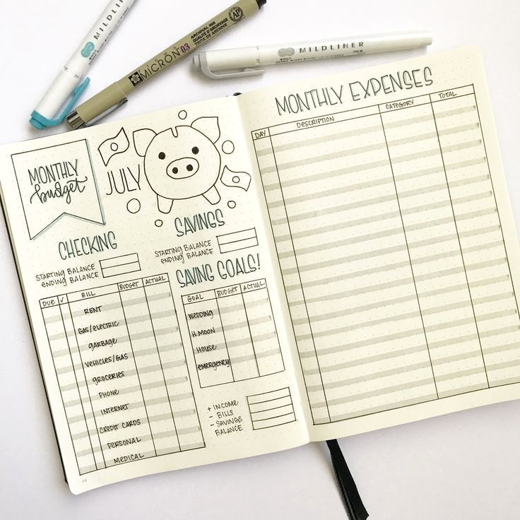 Simple Budget Planner for Your Bullet Journal