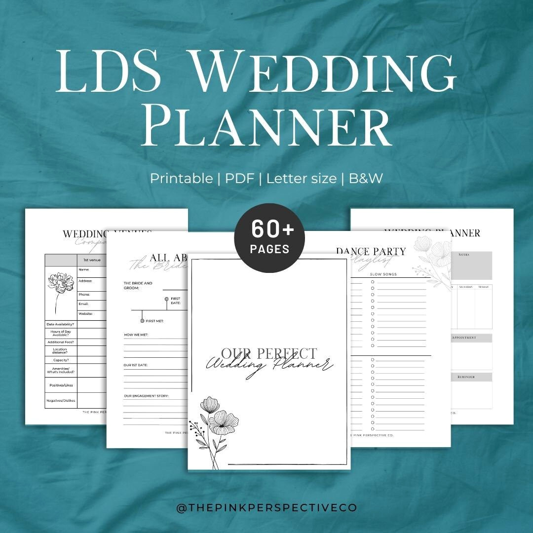 Elegant Black and White LDS Wedding: Printable Plans & DIY Inspiration