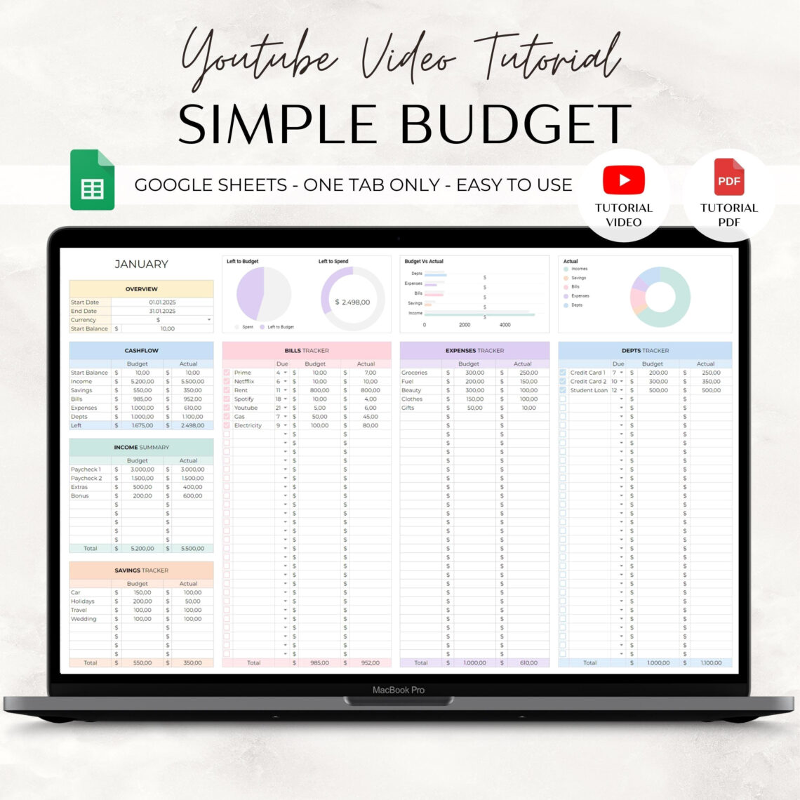 Budget Planner for Google Sheets