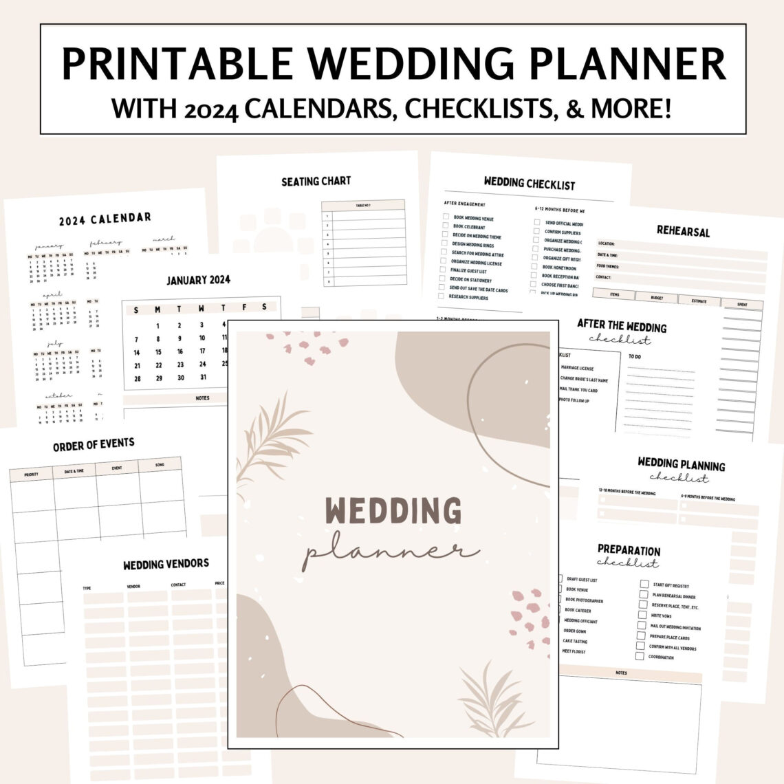 Plan Your Dream Wedding in Seconds — FREE Printable Bundle