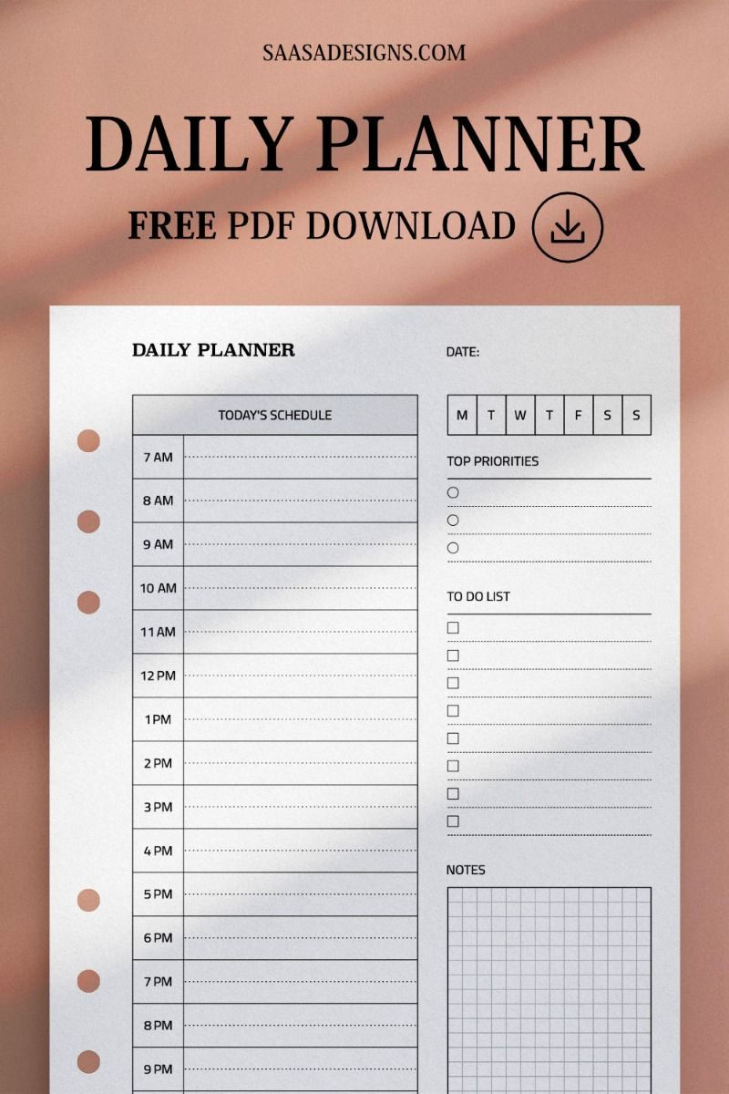 Get Your FREE Daily Planner NOW