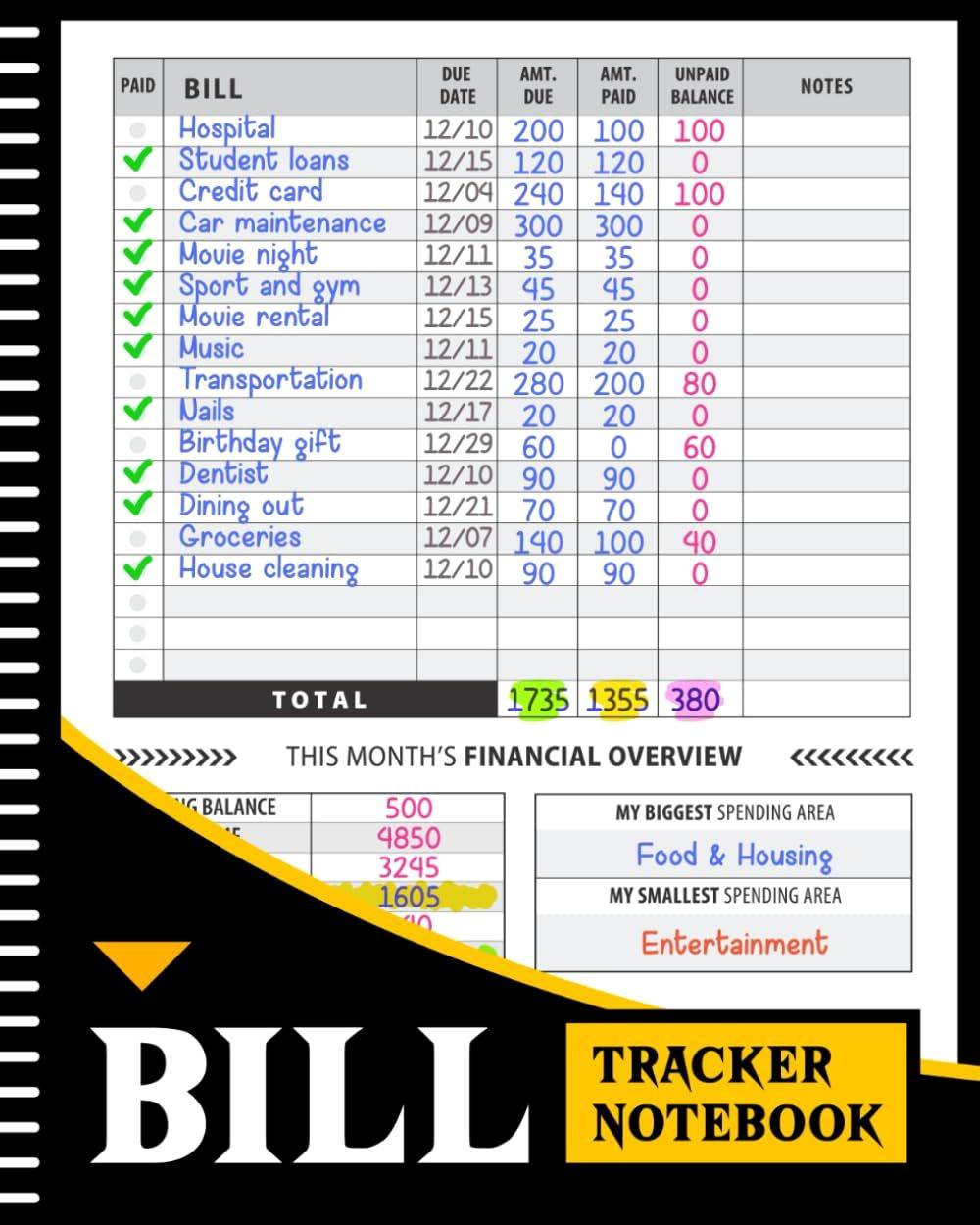 Take Control of Your Finances with This Simple 4-Year Bill Tracker