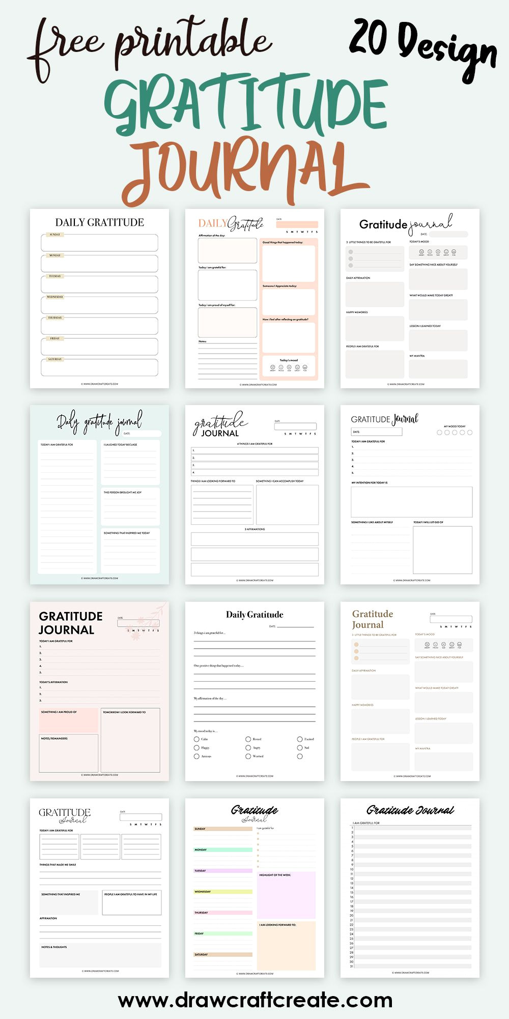 35 Free Printable Gratitude Journals to Transform Your Life