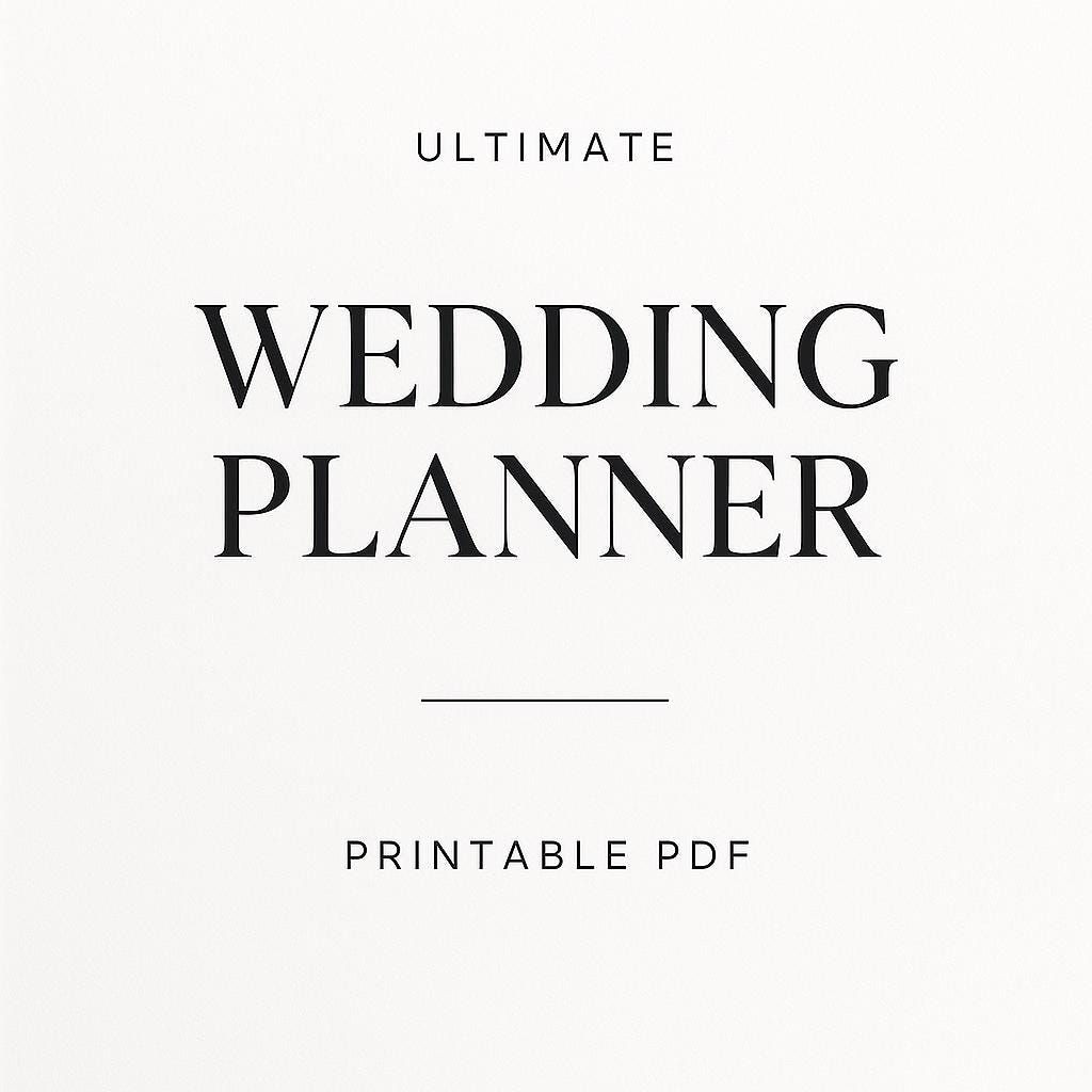 Plan Your Dream Wedding with This FREE Editable Planner