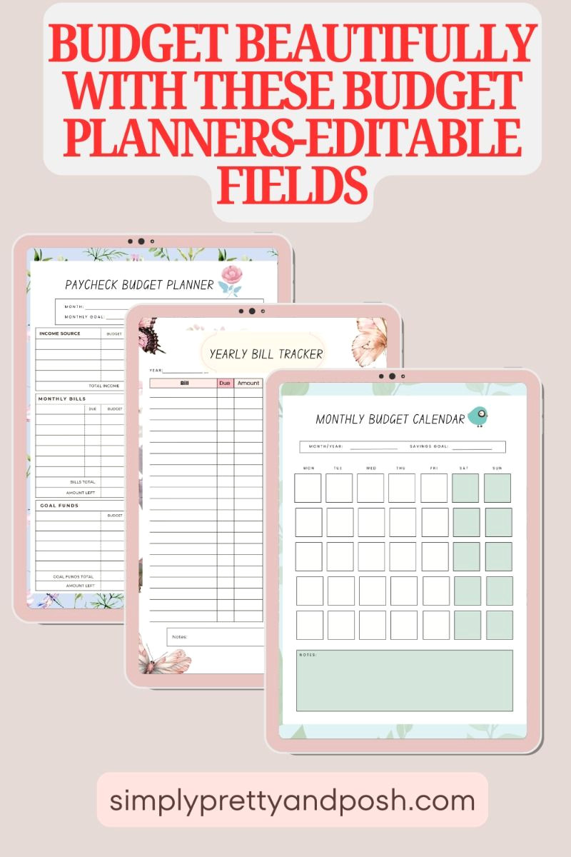 Create a Stunning Budget with Free Editable Planners