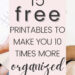 Instant Organization: Download Free Printable Planners Today
