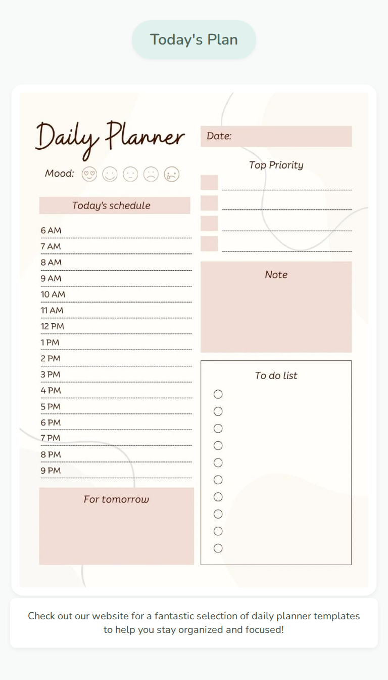 Free Printable Daily Planner — Simplify Your Schedule