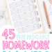 Organize Your School Life: 20+ Free Printable Homework Planners Organize Your School Life: 20+ Free Printable Homework Planners