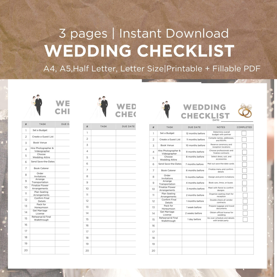 Plan the Dream Wedding: One-Stop Checklist and Budget Guide