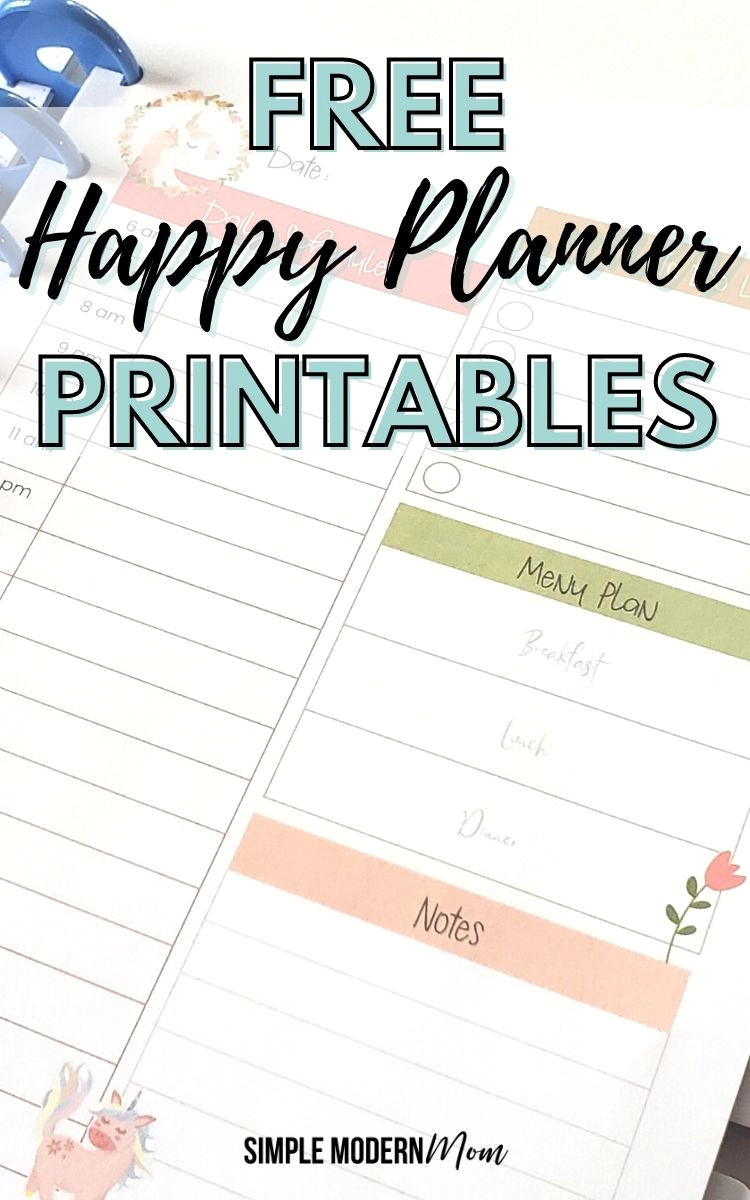 10 Adorable Free Happy Planner Printables You Need Now