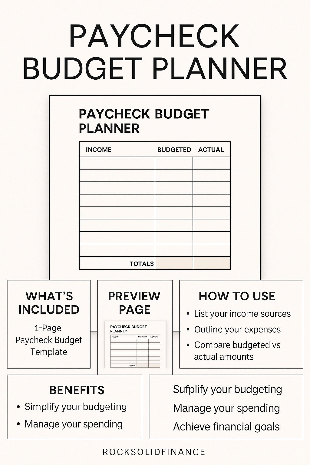 Budget Your Paycheck in No Time